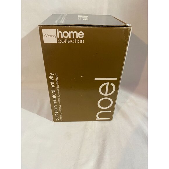 JC Penny Home Collection Ivory & Gold Porcelain Nativity Wind-Up Music Box W Box - Picture 16 of 16